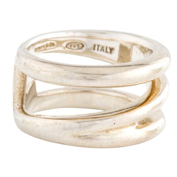 TIFFANY & CO. STERLING SILVER 925 VINTAGE ZIG ZAG BAND RING
